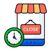 Premium design icon of close board vector