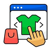 Creative design icon of web shopping vector