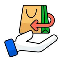 A trendy design icon of parcel return vector
