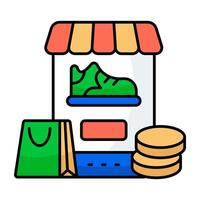 Creative design icon of mobile shoe vector