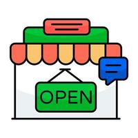 Premium design icon of open board vector