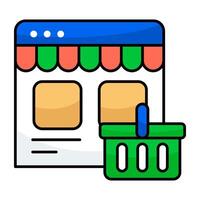 Creative design icon of online grocery vector