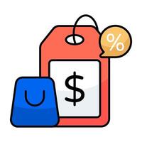 A beautiful design icon of discount tag vector