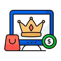 Modern design icon of crown vector