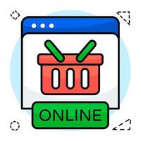 A beautiful design icon of web shopping vector