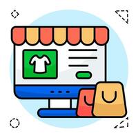 Modern design icon of online shop vector