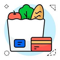 Perfect design icon of grocery bag vector