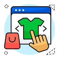 Creative design icon of web shopping vector