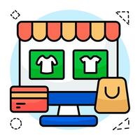 Premium design icon of online store vector