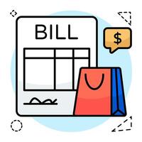 Creative design icon of bill vector