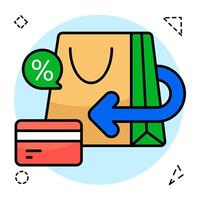 Perfect design icon of shopping return vector