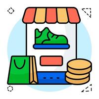 Creative design icon of mobile shoe vector