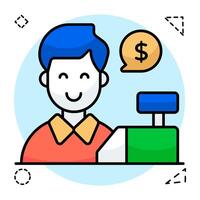 An icon design of salesman vector