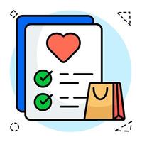 Perfect design icon of wishlist vector