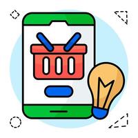Modern design icon of creative shopping vector
