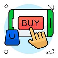 Modern design icon of buy button vector