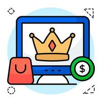 Modern design icon of crown vector