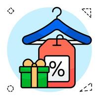 A trendy design icon of discount tag vector