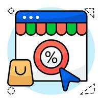 An icon design of web sale vector