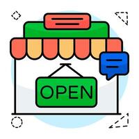 Premium design icon of open board vector