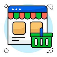 Creative design icon of online grocery vector