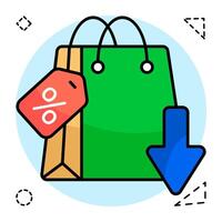 Modern design icon of shopping discount vector