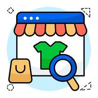 Creative design icon of search shopping vector