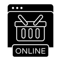 A beautiful design icon of web shopping vector