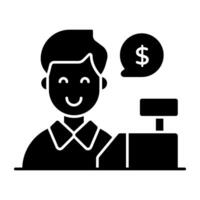 An icon design of salesman vector