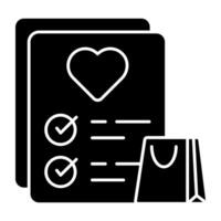 Perfect design icon of wishlist vector