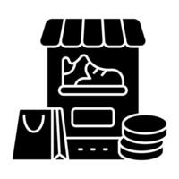 Creative design icon of mobile shoe vector