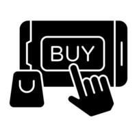 Modern design icon of buy button vector
