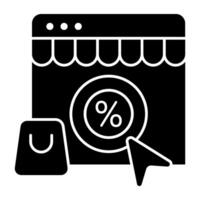 An icon design of web sale vector