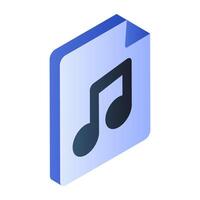 Editable design icon of music file vector