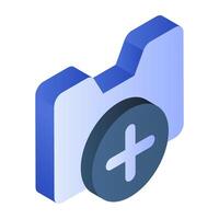 A unique design icon of add folder vector