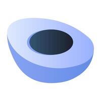 Boiled egg icon, editable vector