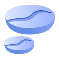 An editable design icon of pills vector