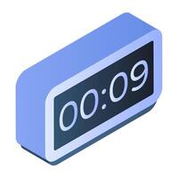 Editable design icon of digital clock vector