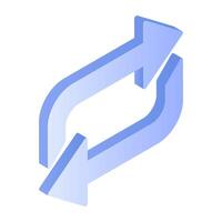 Modern design icon of sync arrows vector