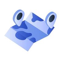 Modern design icon of map vector