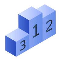 Position ranking board, icon of leaderboard vector