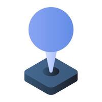 Editable design icon of location pointer vector