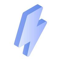 A beautiful design icon of bolt vector