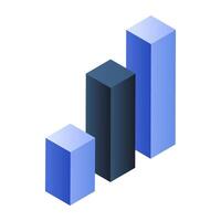 Editable design icon of signal bars vector