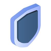 An editable design icon of security shield vector