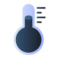 An editable design icon of thermometer vector