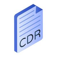 Editable design icon of cdr file vector