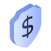 An icon design of money security vector