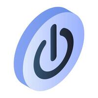 An icon design of shutdown vector