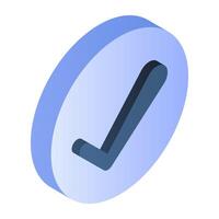 Perfect design icon of verified vector